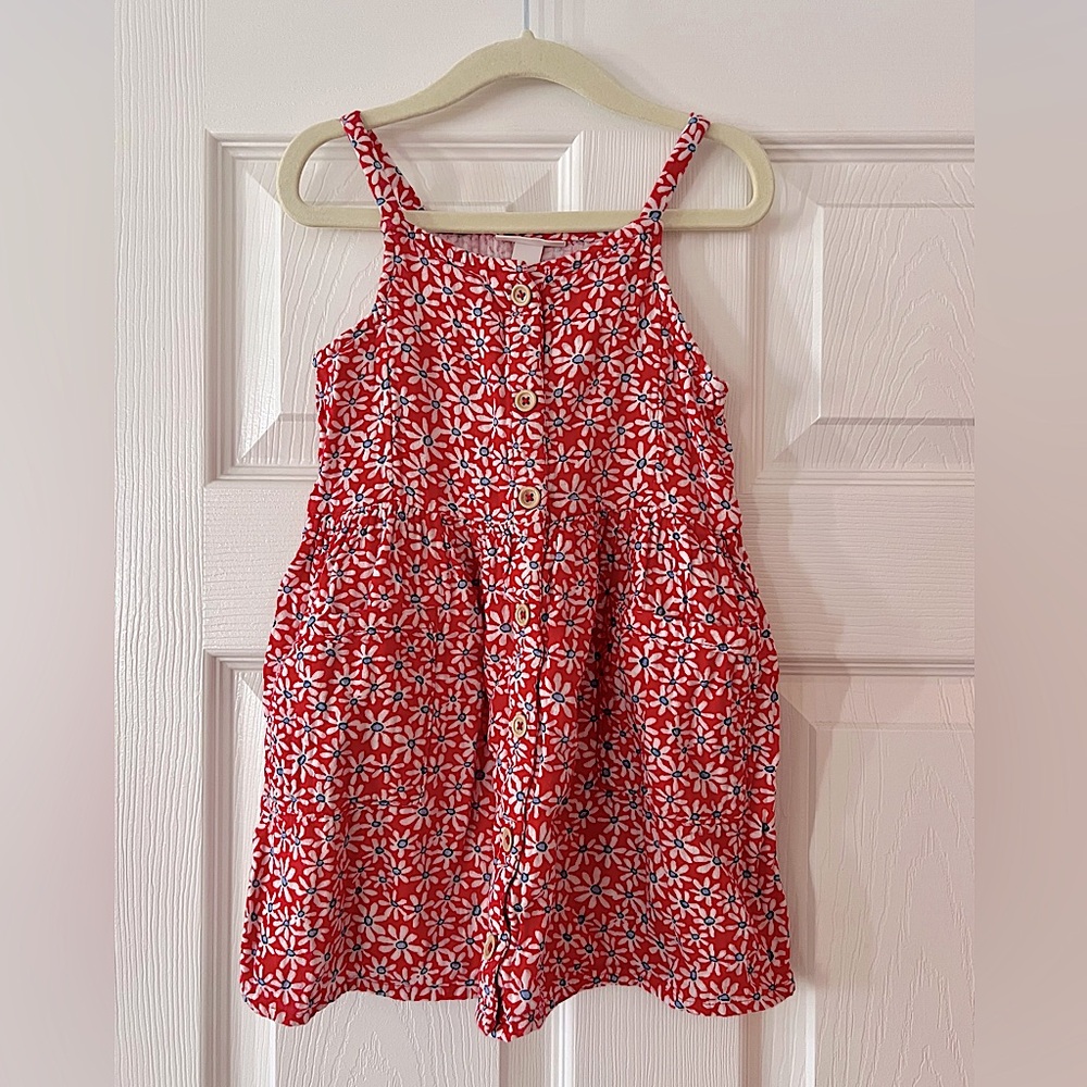 Cat & Jack Red Floral Kids Dress